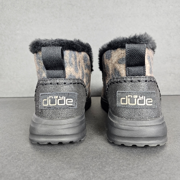 Hey Dude Women's Denny Leopard Print Faux Fur Bootie 7 - Picture 5 of 11